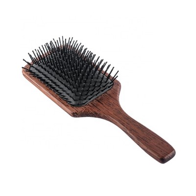 wooden boar bristles hair brush wooden paddle brush household brush wooden hair comb