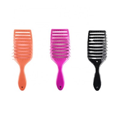 private label detangler hairbrush vent hair brush customize color plastic abs pink vent brush for curly hair