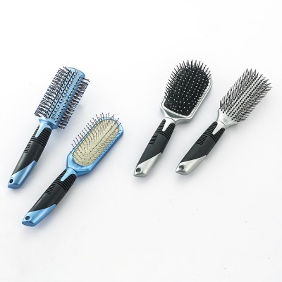 Wholesale custom plastic massage brush oval paddle brush curly styling brush