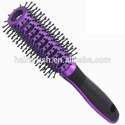 2015 New design hair curling brush plastic hairbrush