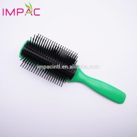 New design high quality plastic 9 row salon styling custom hair brush