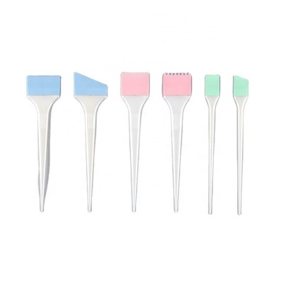 silicone hair dye brush with handle hair brush dyeing customize small disposable hair color brush